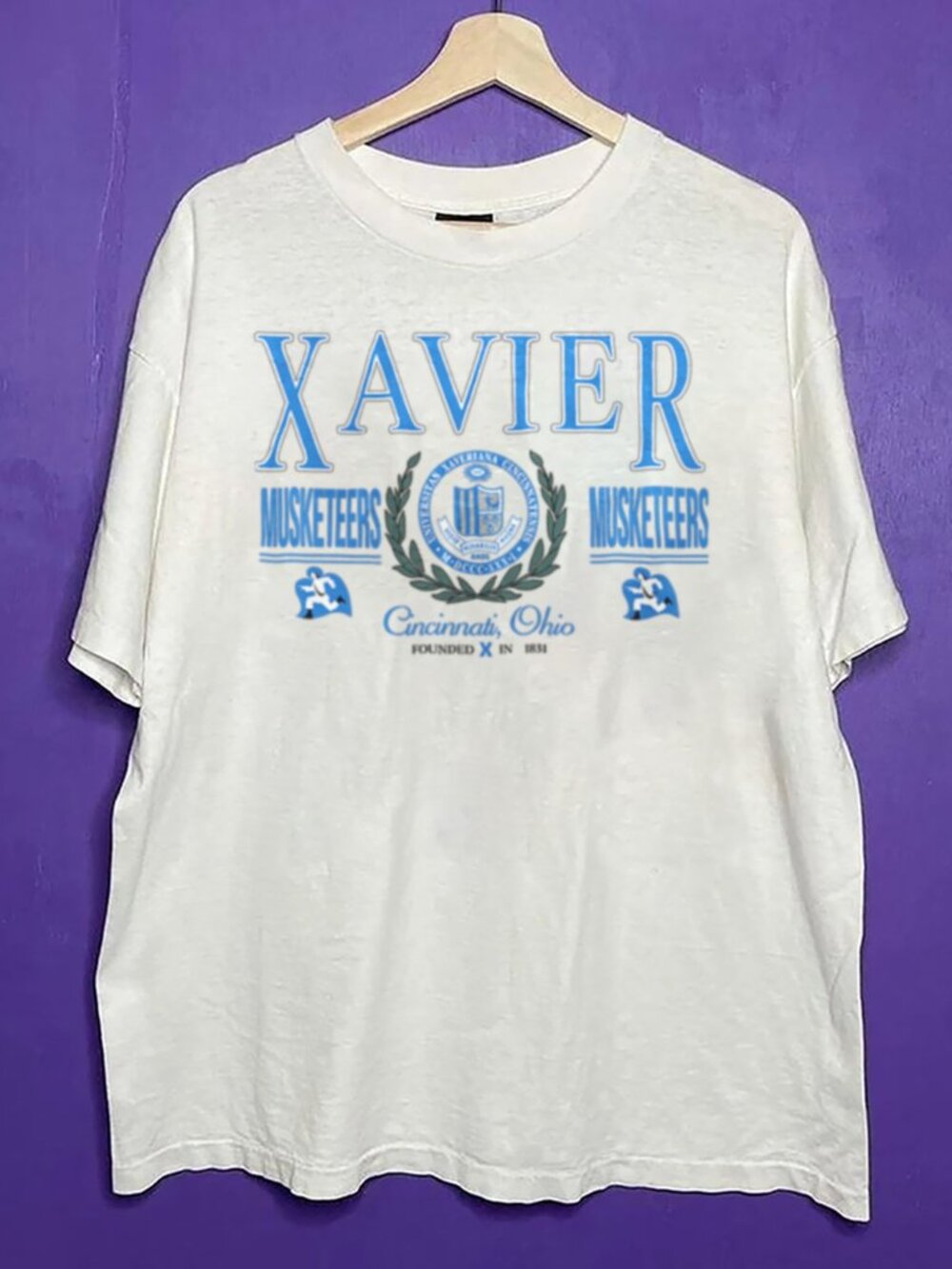Vintage Xavier University Shirt, 90s Xavier University Shirt For Men Women